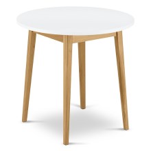 Pietų stalas FRISK 75x80 cm balta/ąžuolas