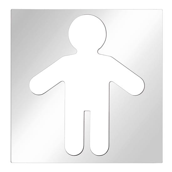 Piktograma Vyrams 12x12 cm nerūdijančio plieno/sidabrinė