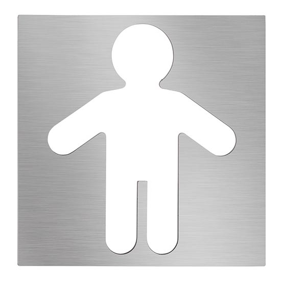 Piktograma vyrams 12x12 cm nerūdijančio plieno/sidabrinė