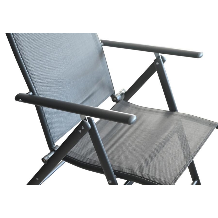 Pilka sulankstoma sodo kėdė