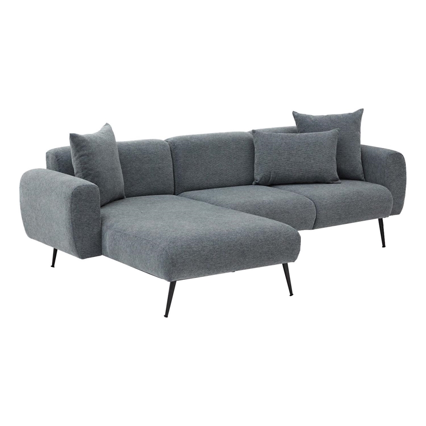 PISA L formos kampinė sofa, pilka, kairinė