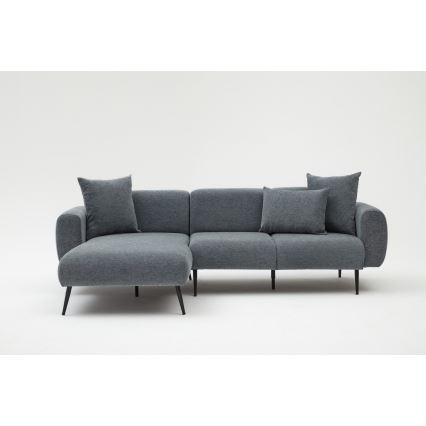PISA L formos kampinė sofa, pilka, kairinė