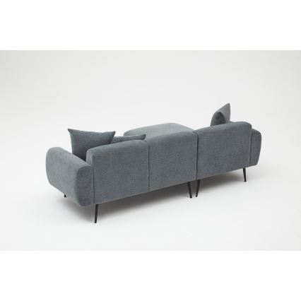 PISA L formos kampinė sofa, pilka, kairinė