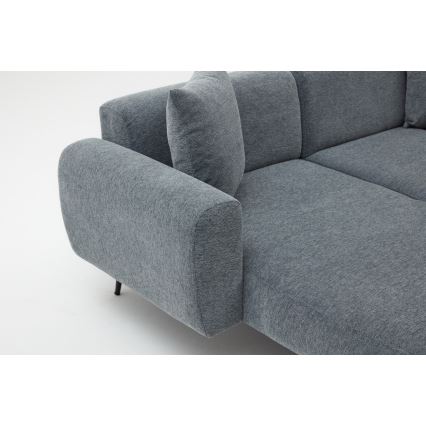 PISA L formos kampinė sofa, pilka, kairinė
