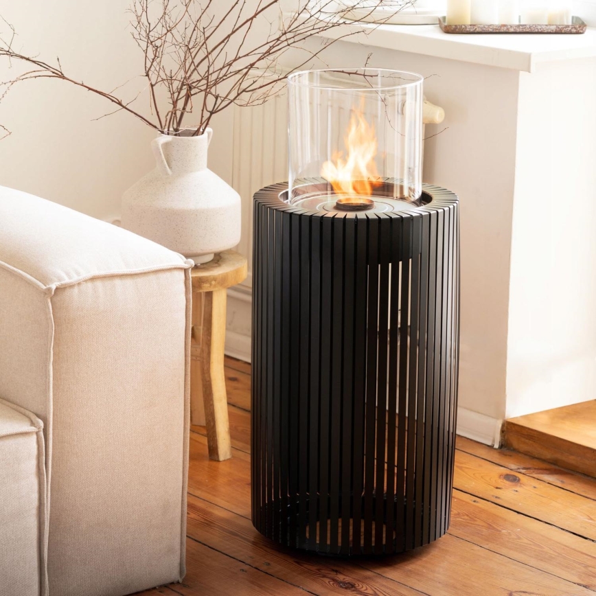 Planika - BIO židinys 87x37,6 cm 2,5kW juodas + apsauginis dangtelis