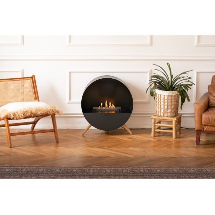 Planika - BIO židinys su nuotolinio valdymo pultu 72,6x65 cm 2,5kW/230V juodas