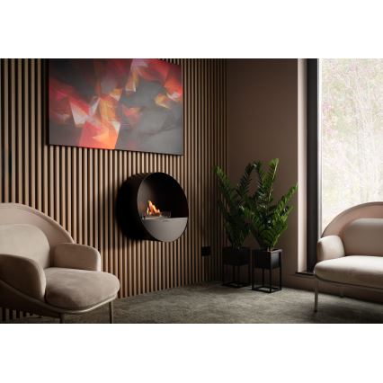 Planika - BIO židinys su nuotolinio valdymo pultu 72,6x65 cm 2,5kW/230V juodas
