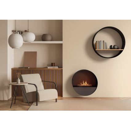 Planika - BIO židinys su nuotolinio valdymo pultu 72,6x65 cm 2,5kW/230V juodas