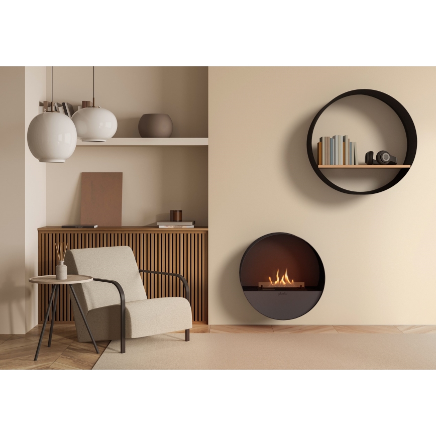 Planika - BIO židinys su nuotolinio valdymo pultu 72,6x65 cm 2,5kW/230V juodas