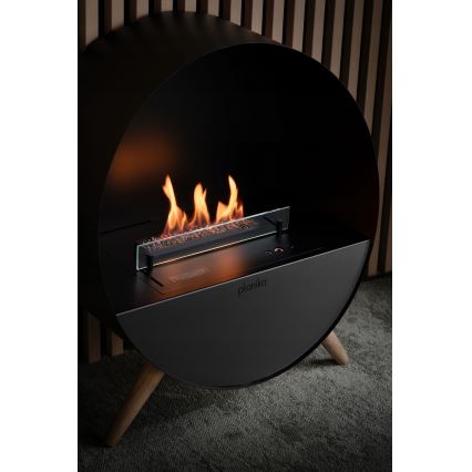 Planika - BIO židinys su nuotolinio valdymo pultu 72,6x65 cm 2,5kW/230V juodas