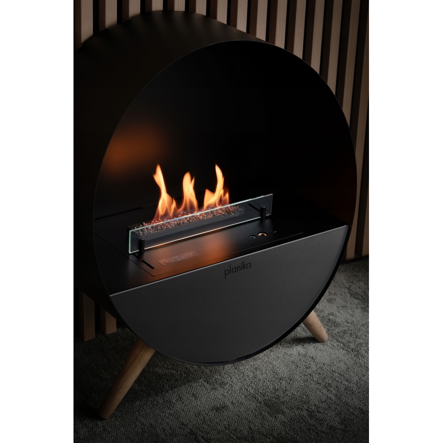 Planika - BIO židinys su nuotolinio valdymo pultu 72,6x65 cm 2,5kW/230V juodas