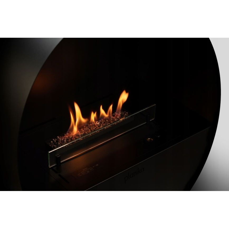 Planika - BIO židinys su nuotolinio valdymo pultu 72,6x65 cm 2,5kW/230V juodas