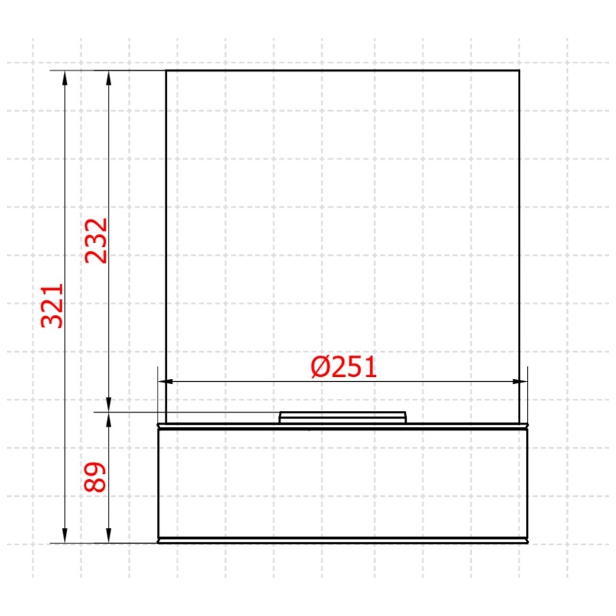Planika - BIO židinys 32,1x25,1 cm 2,5kW juodas