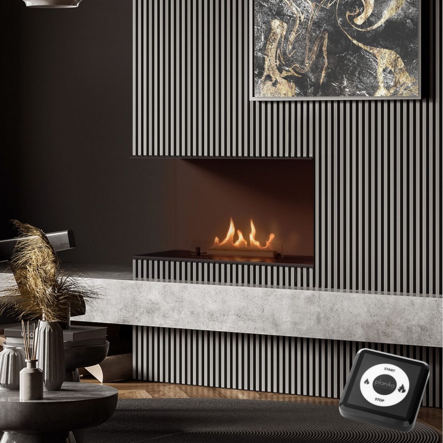 Planika - Įmontuojamas universalus BIO židinys su nuotolinio valdymo pultu 56,2x75 cm 2,5kW/230V