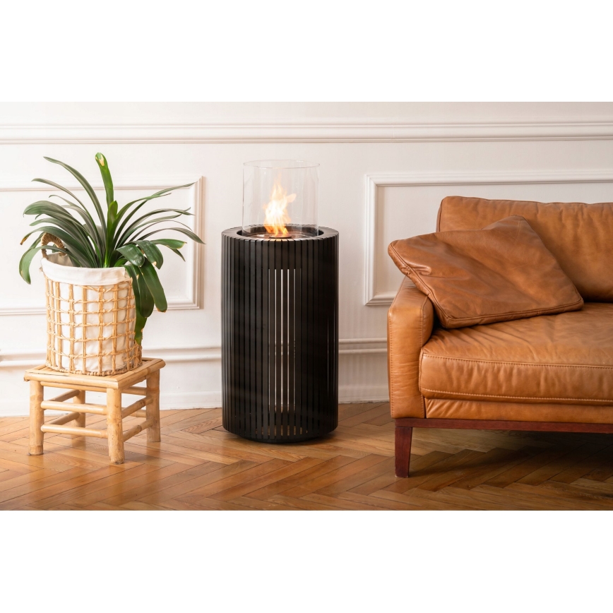 Planika - BIO židinys 87x37,6 cm 2,5kW juodas + apsauginis dangtelis