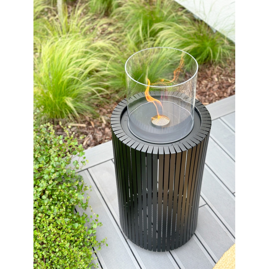 Planika - BIO židinys 87x37,6 cm 2,5kW juodas + apsauginis dangtelis