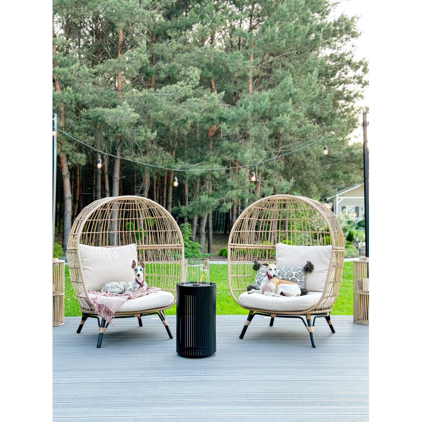Planika - BIO židinys 87x37,6 cm 2,5kW juodas + apsauginis dangtelis