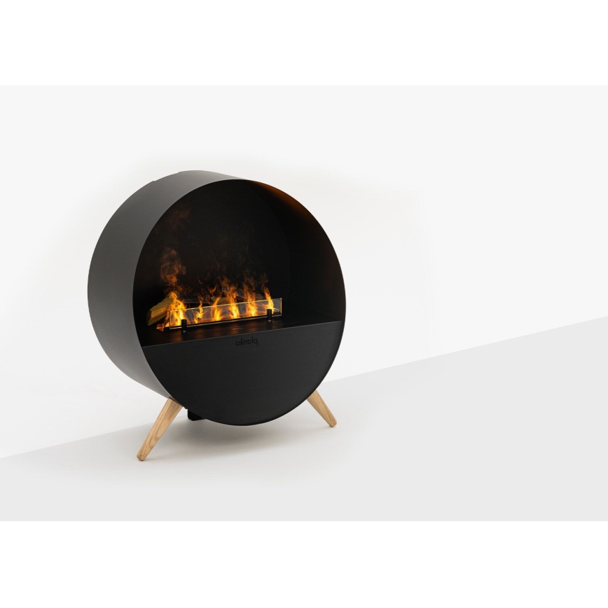 Planika - Vandens garų židinys su nuotolinio valdymo pultu 72,9x65,3 cm 125W/230V juoda