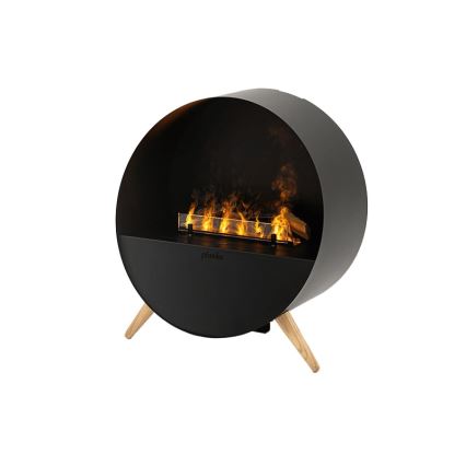 Planika - Vandens garų židinys su nuotolinio valdymo pultu 72,9x65,3 cm 125W/230V juoda