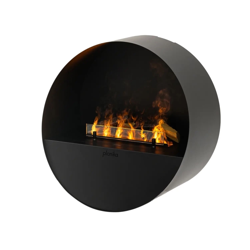 Planika - Vandens garų židinys su nuotolinio valdymo pultu 72,9x65,3 cm 125W/230V juoda