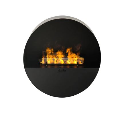 Planika - Vandens garų židinys su nuotolinio valdymo pultu 72,9x65,3 cm 125W/230V juoda