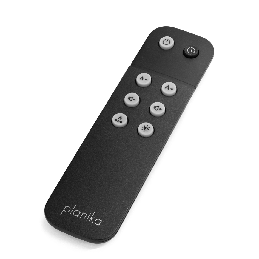 Planika - Vandens garų židinys su nuotolinio valdymo pultu 72,9x65,3 cm 125W/230V juoda