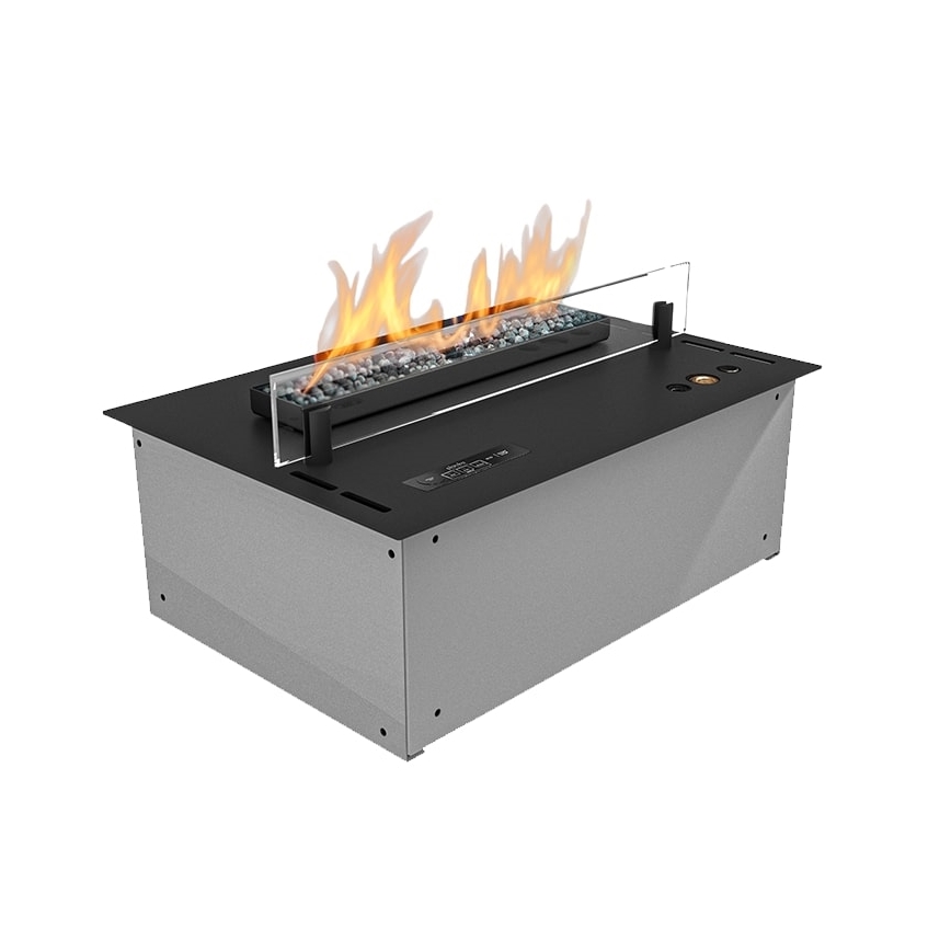 Planika - Įmontuojamas BIO židinys su nuotolinio valdymo pultu 19,1x38 cm 2,5kW/230V juodas