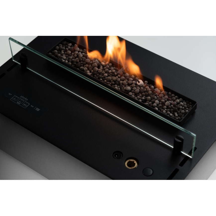 Planika - Įmontuojamas BIO židinys su nuotolinio valdymo pultu 19,1x38 cm 2,5kW/230V juodas