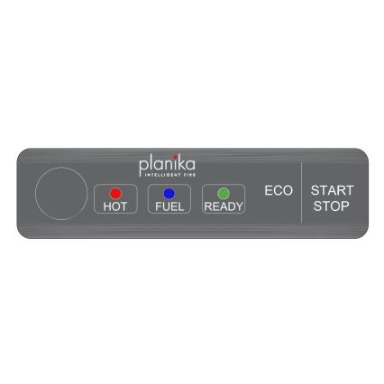 Planika - Įmontuojamas BIO židinys su nuotolinio valdymo pultu 19,1x38 cm 2,5kW/230V juodas