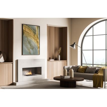 Planika - Įmontuojamas BIO židinys su nuotoliniu valdymu 19,1x38 cm 2,5kW/230V juodas