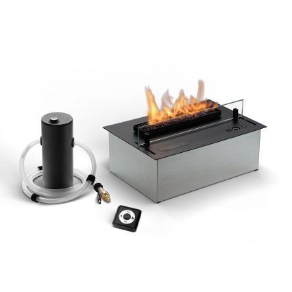 Planika - Įmontuojamas BIO židinys su nuotoliniu valdymu 19,1x38 cm 2,5kW/230V juodas