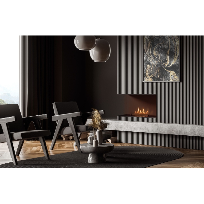 Planika - Įmontuojamas universalus BIO židinys su nuotolinio valdymo pultu 56,2x75 cm 2,5kW/230V