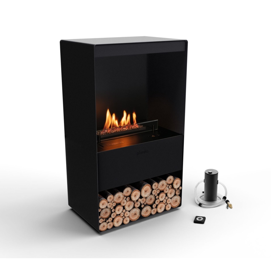 Planika - BIO židinys su nuotolinio valdymo pultu 83,5x48 cm 2,5kW/230V juodas