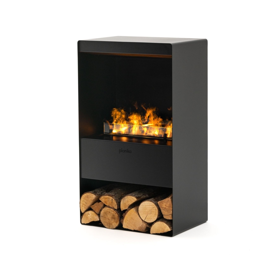 Planika - Vandens garų židinys su nuotolinio valdymo pultu 83x48 cm 125W/230V juodas