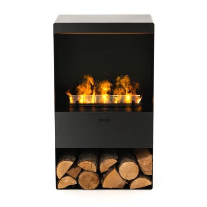 Planika - Vandens garų židinys su nuotolinio valdymo pultu 83x48 cm 125W/230V juodas