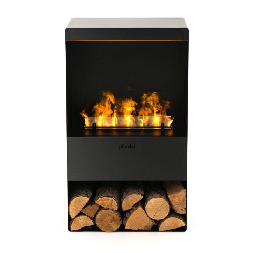 Planika - Vandens garų židinys su nuotolinio valdymo pultu 83x48 cm 125W/230V juodas
