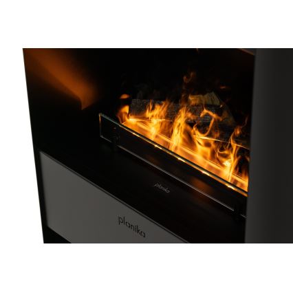 Planika - Vandens garų židinys su nuotolinio valdymo pultu 83x48 cm 125W/230V juodas