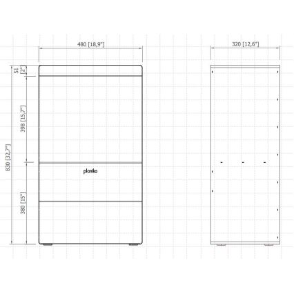 Planika - Vandens garų židinys su nuotolinio valdymo pultu 83x48 cm 125W/230V juoda