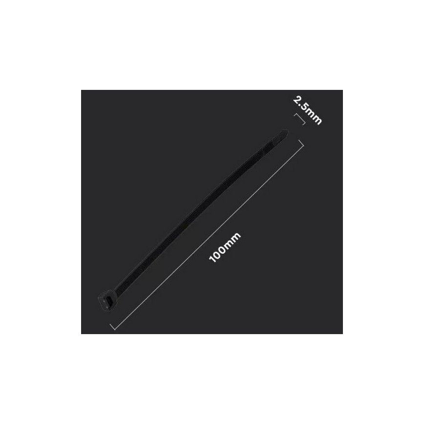 Plastikiniai užtraukiami dirželiai 2,5x100mm 100vnt juodas