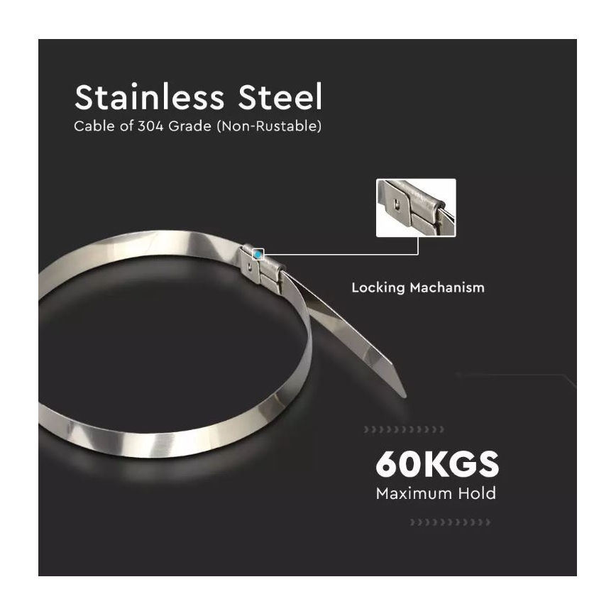Plastikiniai užtraukiami dirželiai 4,6x250mm 100vnt plienas