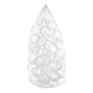 Plastikiniai žaidimų kamuoliai 50 vnt. diametras 7 cm permatoma