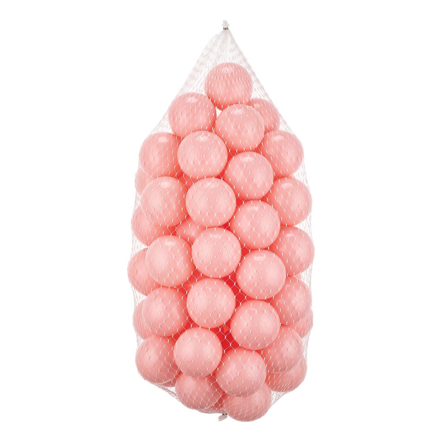 Plastikiniai žaidimų kamuoliai 50 vnt. diametras 7 cm rausva
