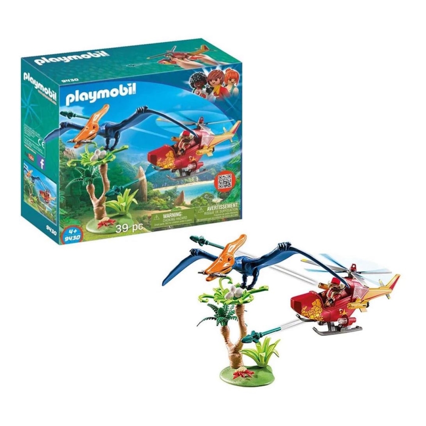 Playmobil - Vaikiškas statybinis sraigtasparnis su Pterodactyl 39 vnt