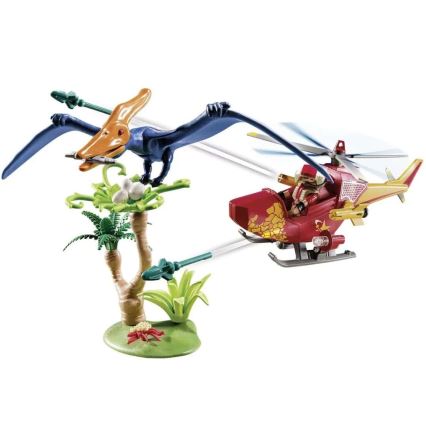 Playmobil - Vaikiškas statybinis sraigtasparnis su Pterodactyl 39 vnt