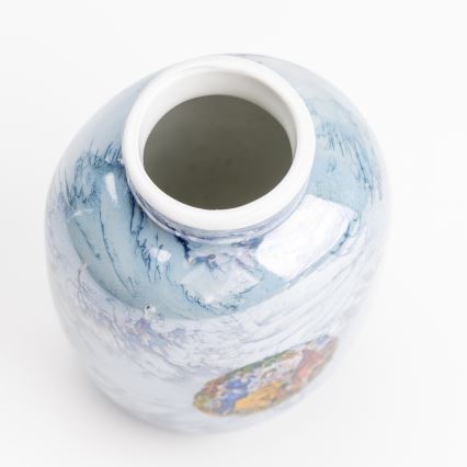 Porcelianinė vaza 12,5x9 cm perlinis mėlyna graces