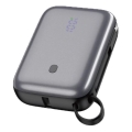 Power Bank 10000 mAh 20W Power Delivery Kompaktiškas su integruotu 1 m ilgio susukamu USB-C kabeliu juodas