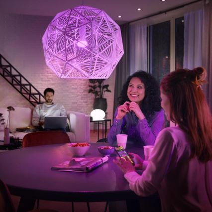 Pradinis Philips Hue WHITE AND COLOR AMBIANCE rinkinys 3xE27/9W 2000-6500K + Hue Bridge ir šviesos reguliatorius