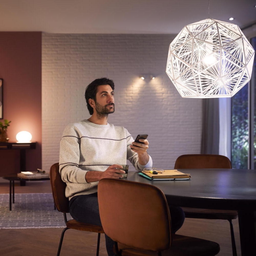 Pradinis Philips Hue WHITE AND COLOR AMBIANCE rinkinys 3xE27/9W 2000-6500K + Hue Bridge ir šviesos reguliatorius