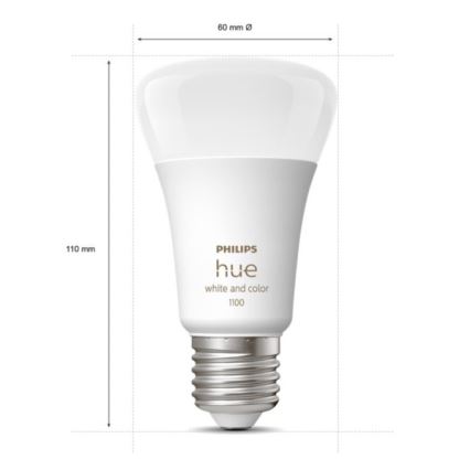 Pradinis Philips Hue WHITE AND COLOR AMBIANCE rinkinys 3xE27/9W 2000-6500K + Hue Bridge ir šviesos reguliatorius