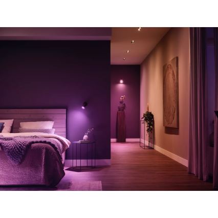 Pradžios rinkinys Philips Hue WHITE AND COLOR AMBIANCE 3xGU10/4,2W 2000-6500K + Hue bridge ir dimerio jungiklis